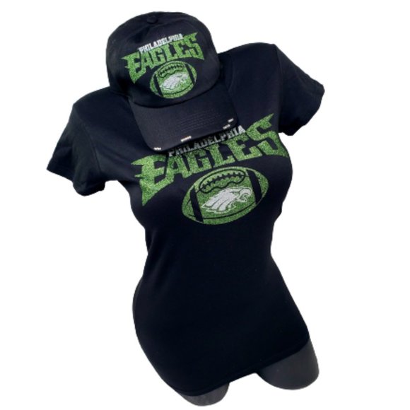 Philadelphia Eagles Football Black Fitted Spandex Tee.New!!! - Picture 4 of 4